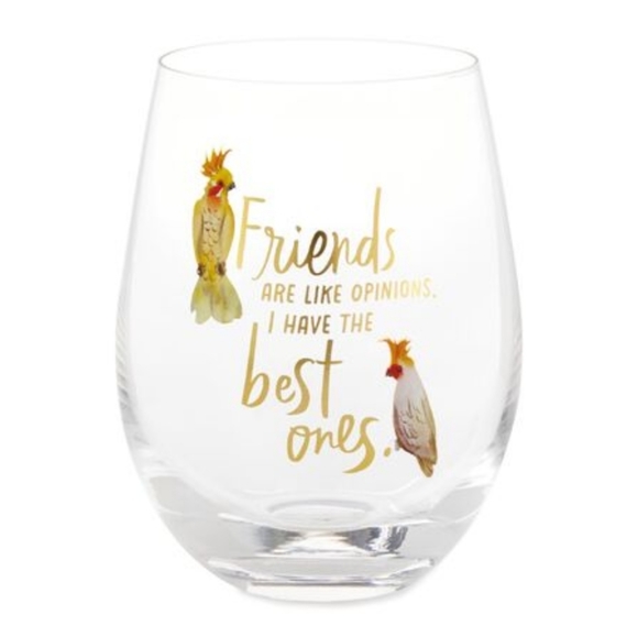 Other - 🦜🦜🦜NWT Adorable Stemless Wine Glass🦜🦜🦜
